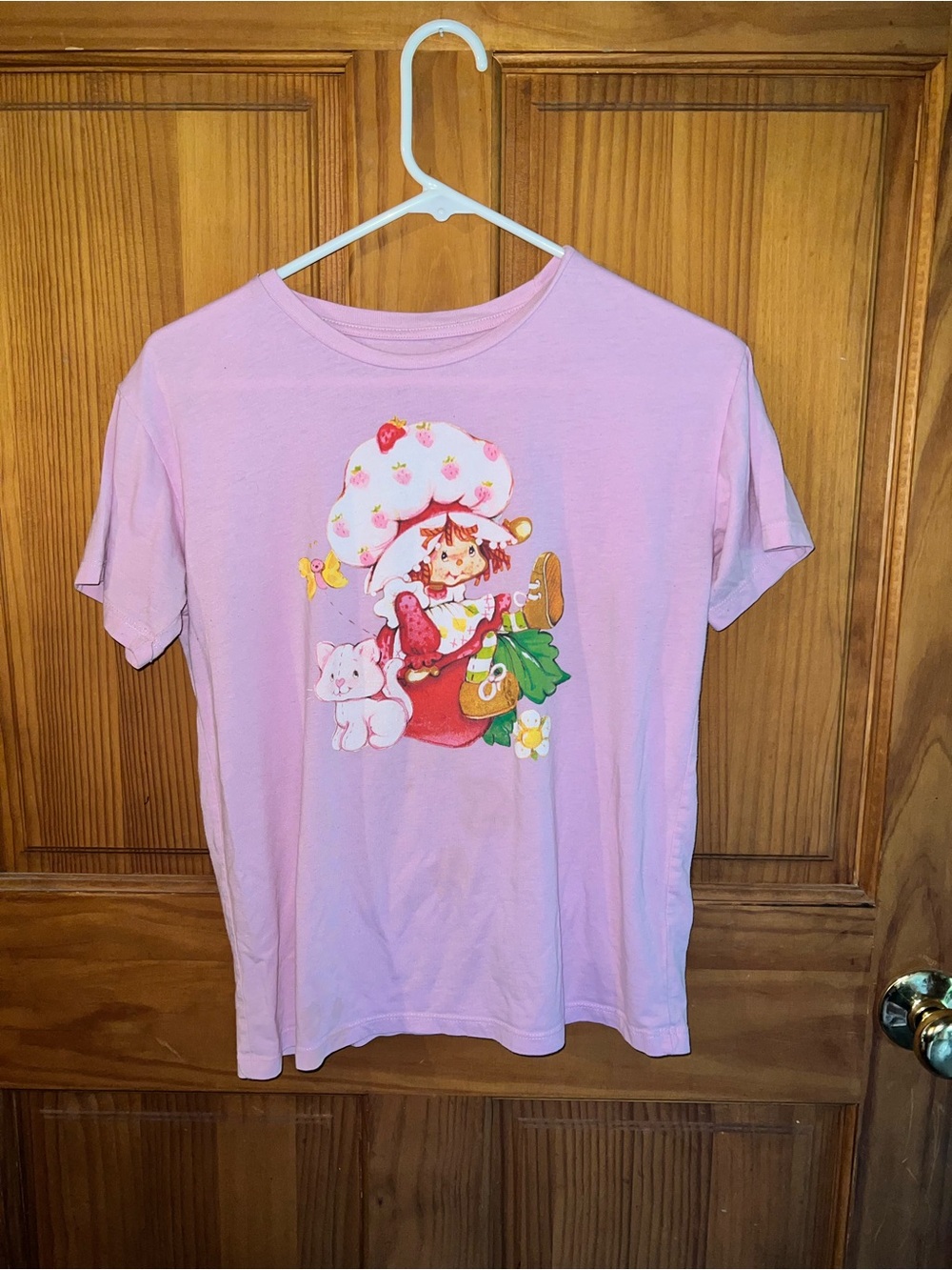 Kids Pink Strawberry Shortcake Graphic Tee